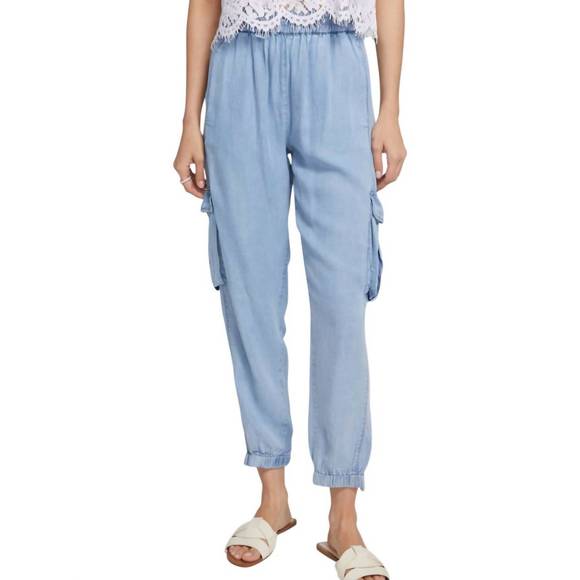 NEW GENERATION LOVE chandra denim jogger in light blue - Picture 1 of 2